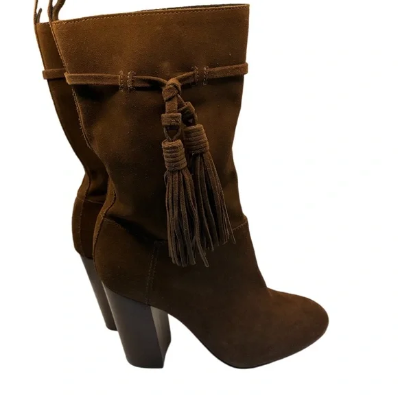 VINCE CAMUTO Suede Fringe boot Fermel Slouch Tassel Boots Western size 8 - Picture 7 of 10